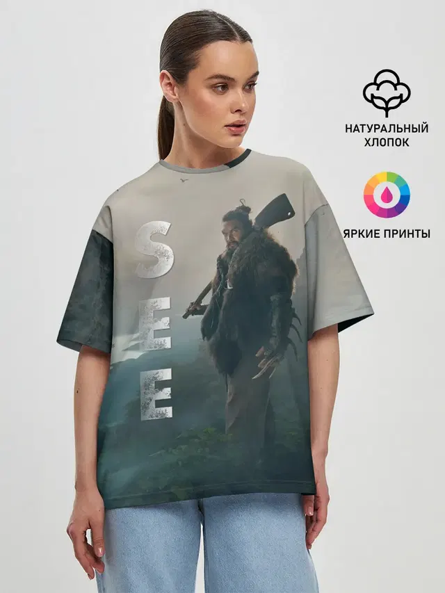 Женская футболка оверсайз
