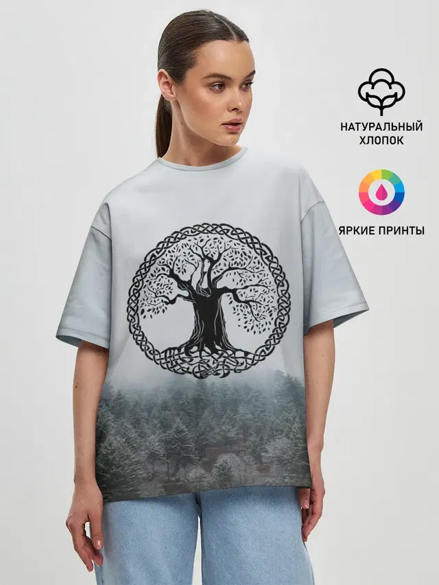 Женская футболка оверсайз