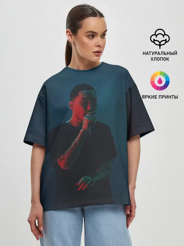 Женская футболка оверсайз