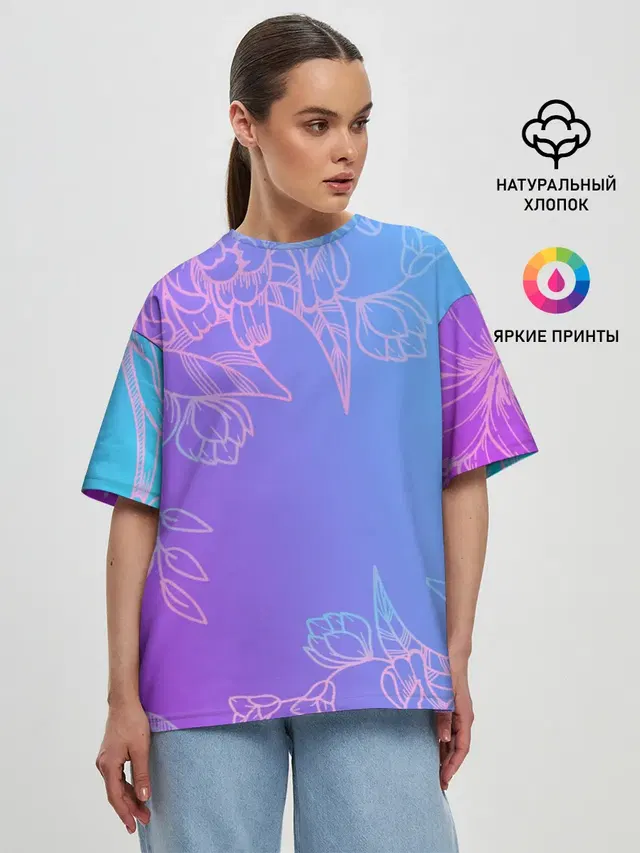 Женская футболка оверсайз