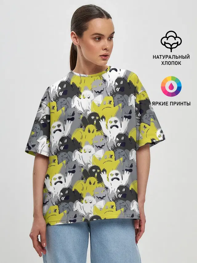 Женская футболка оверсайз