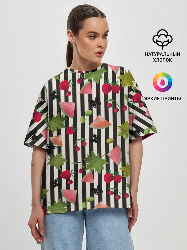 Женская футболка оверсайз