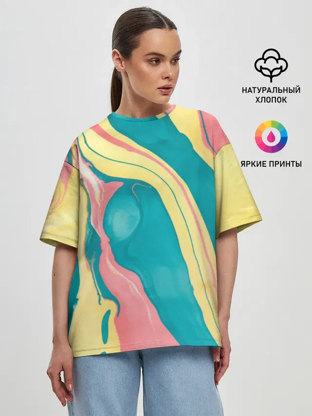 Женская футболка оверсайз