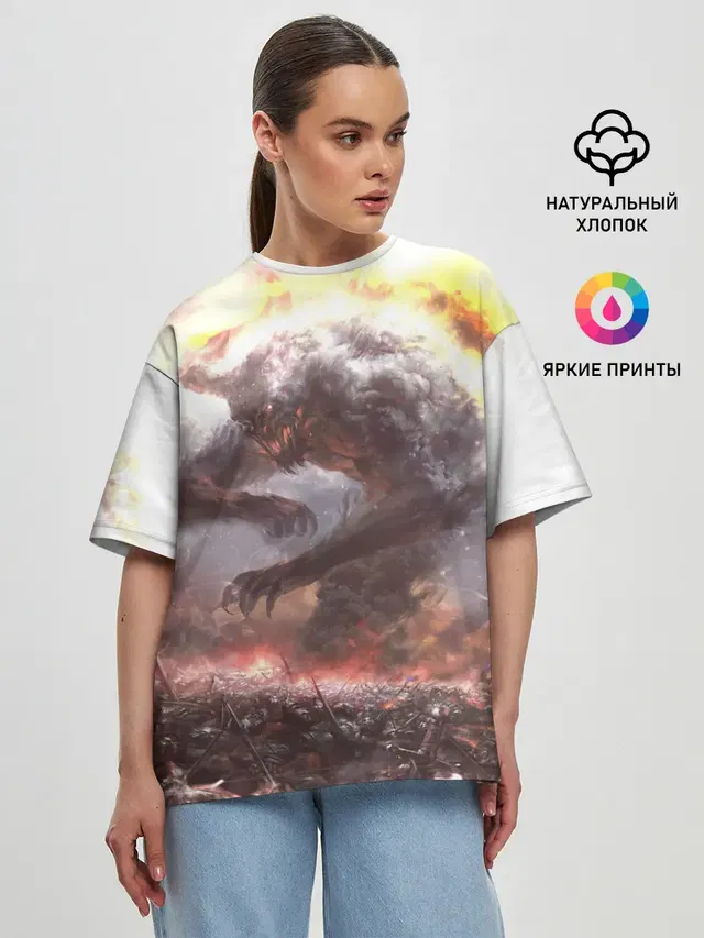 Женская футболка оверсайз