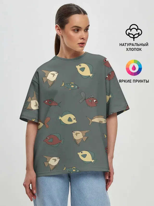 Женская футболка оверсайз