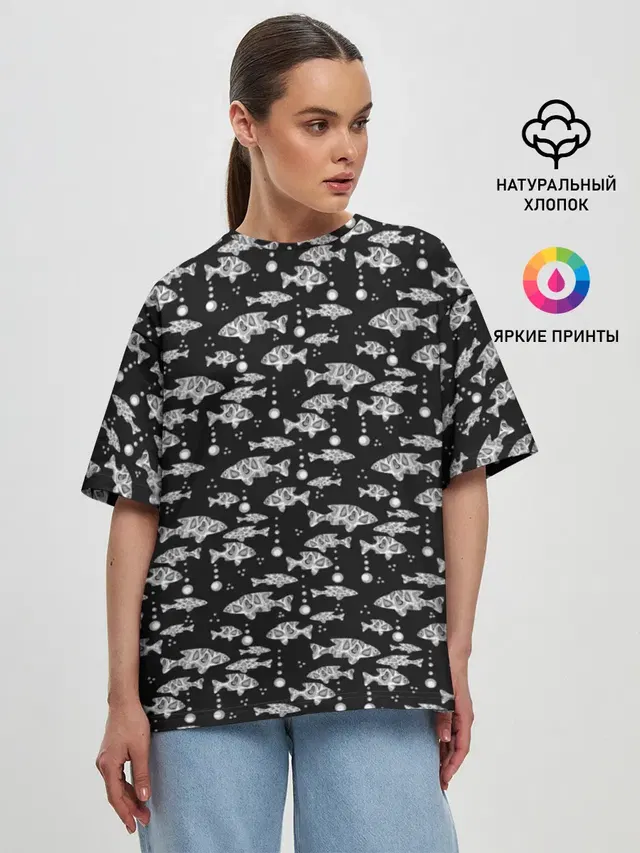 Женская футболка оверсайз
