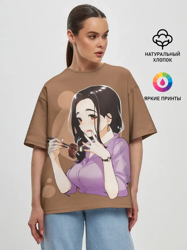 Женская футболка оверсайз
