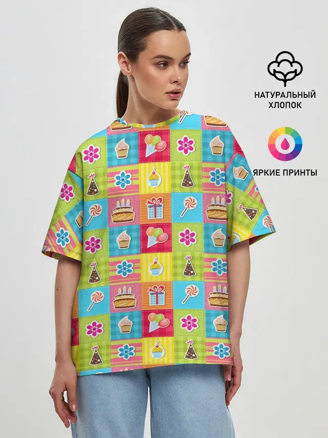 Женская футболка оверсайз