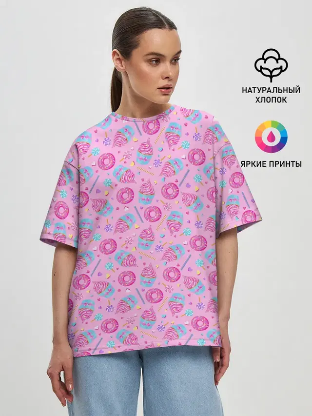 Женская футболка оверсайз
