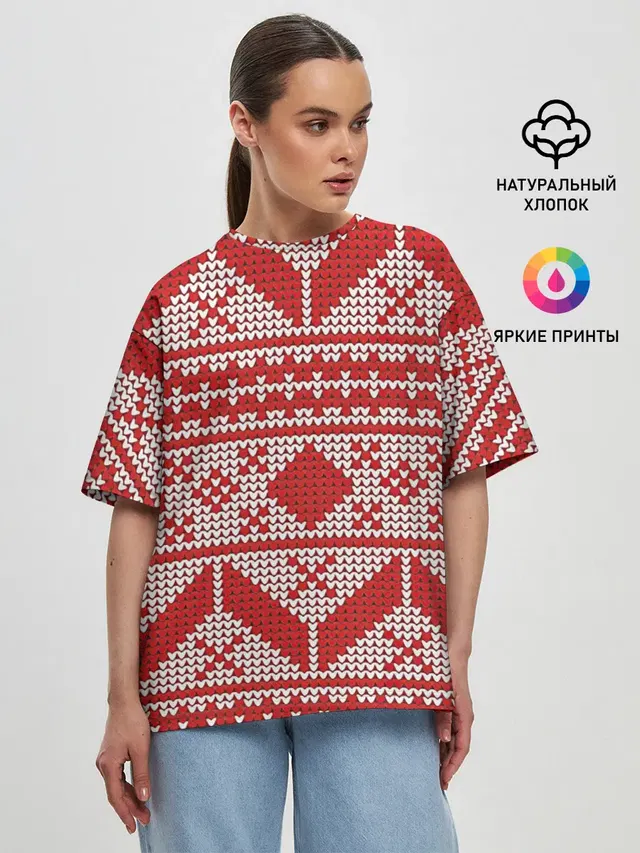 Женская футболка оверсайз