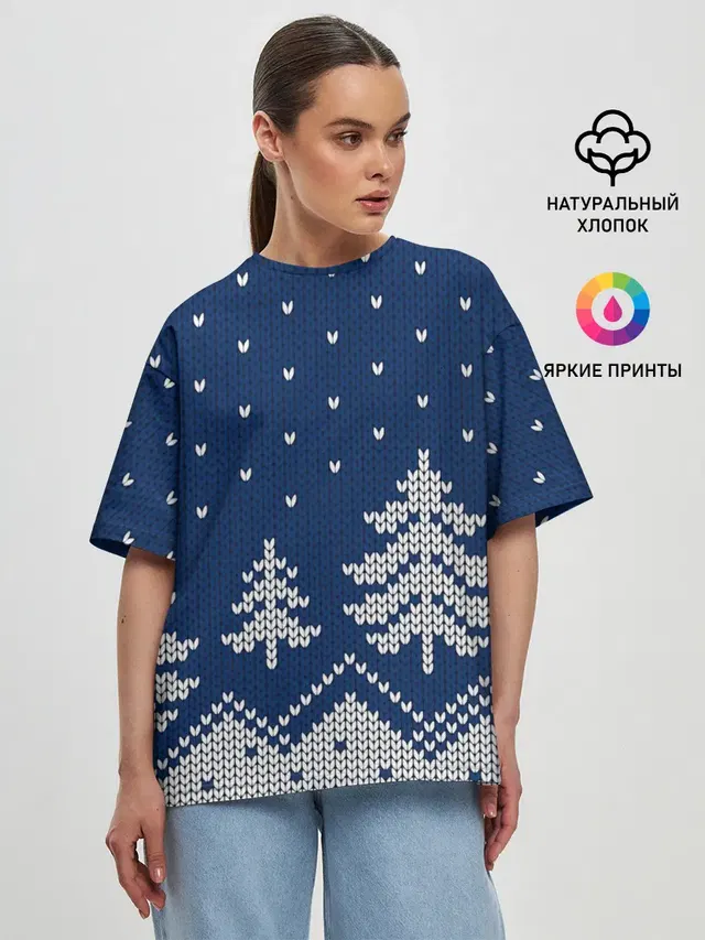 Женская футболка оверсайз