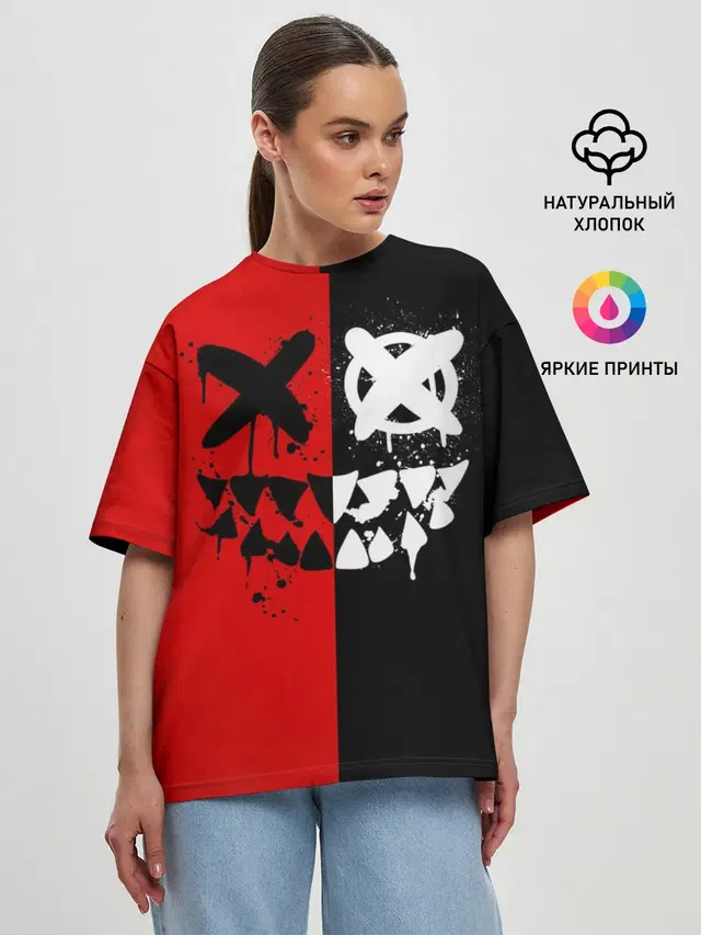 Женская футболка оверсайз