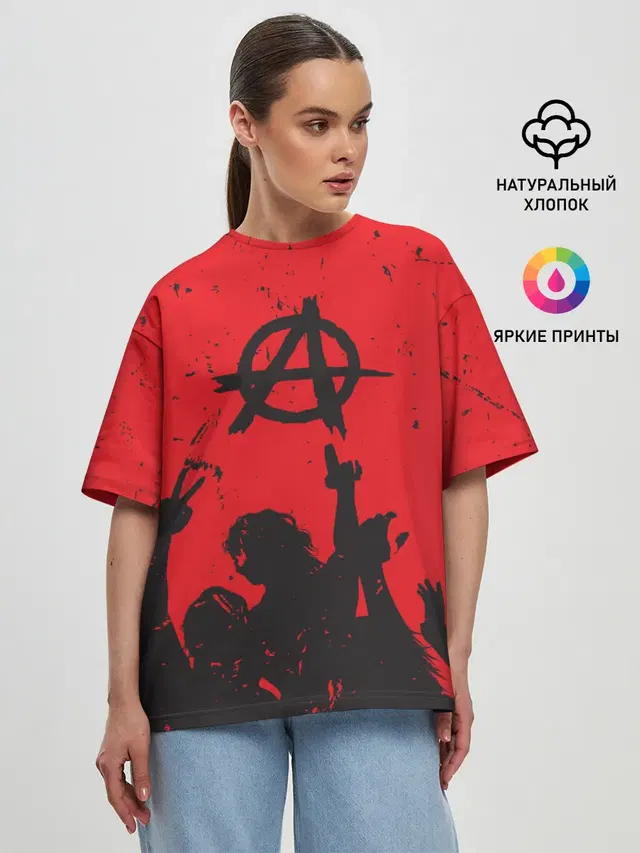 Женская футболка оверсайз