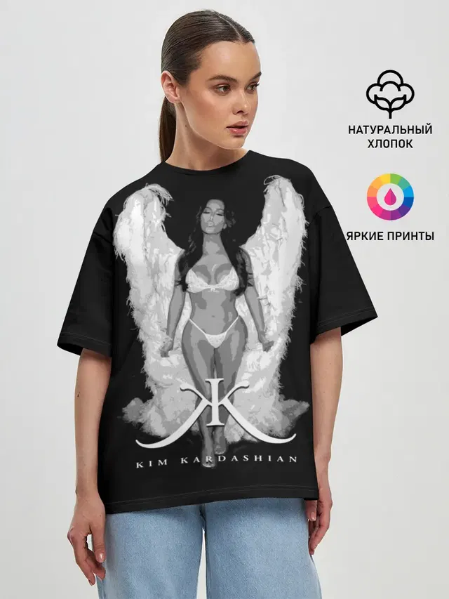 Женская футболка оверсайз