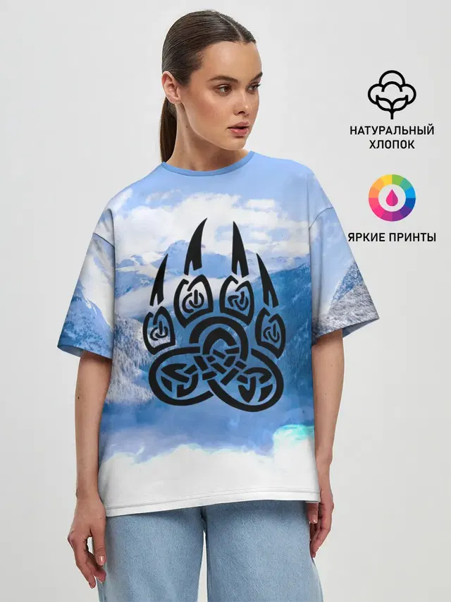 Женская футболка оверсайз