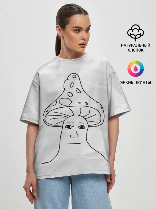 Женская футболка оверсайз