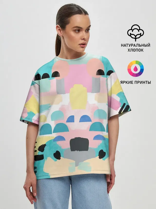 Женская футболка оверсайз