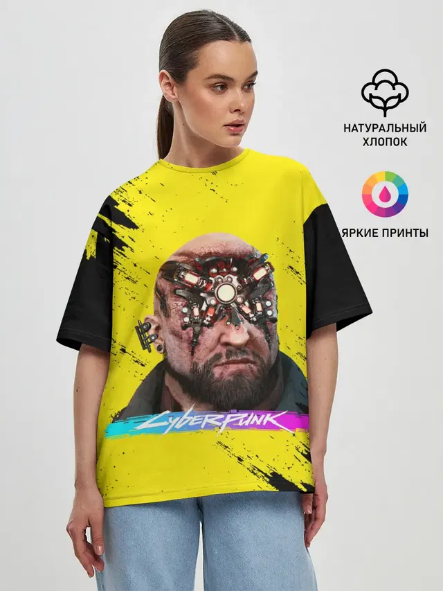 Женская футболка оверсайз