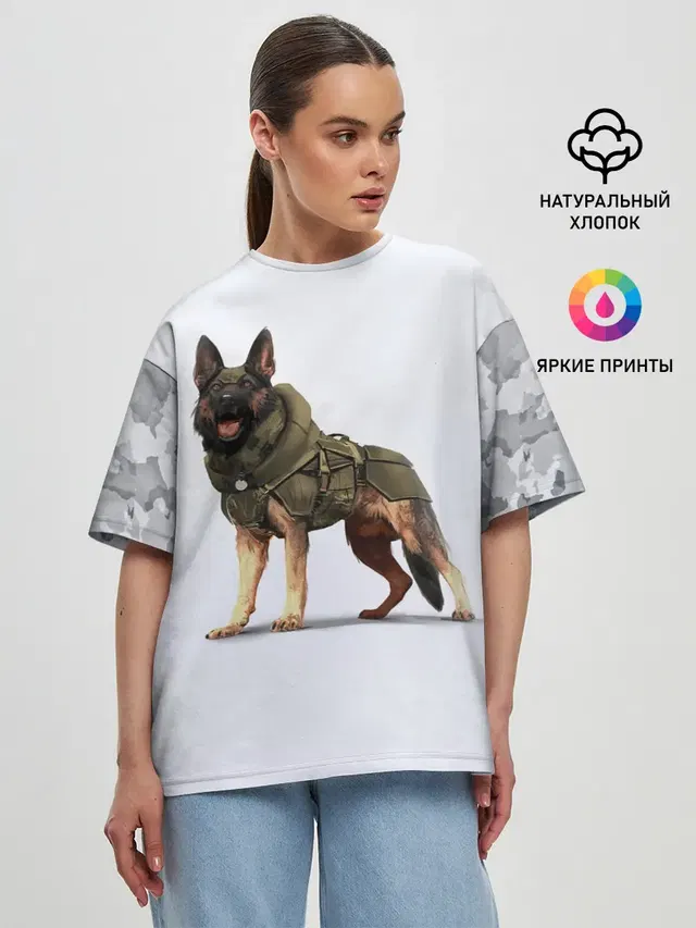 Женская футболка оверсайз
