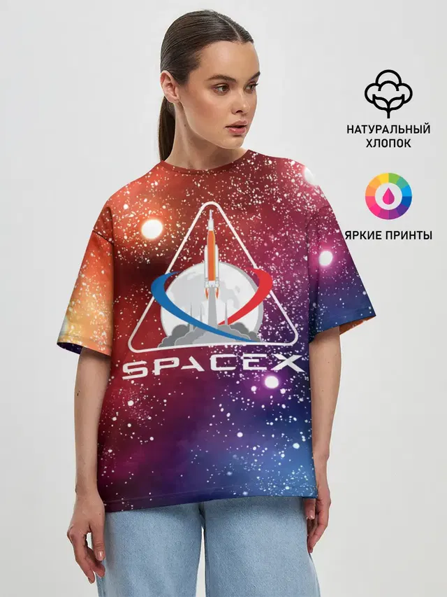 Женская футболка оверсайз