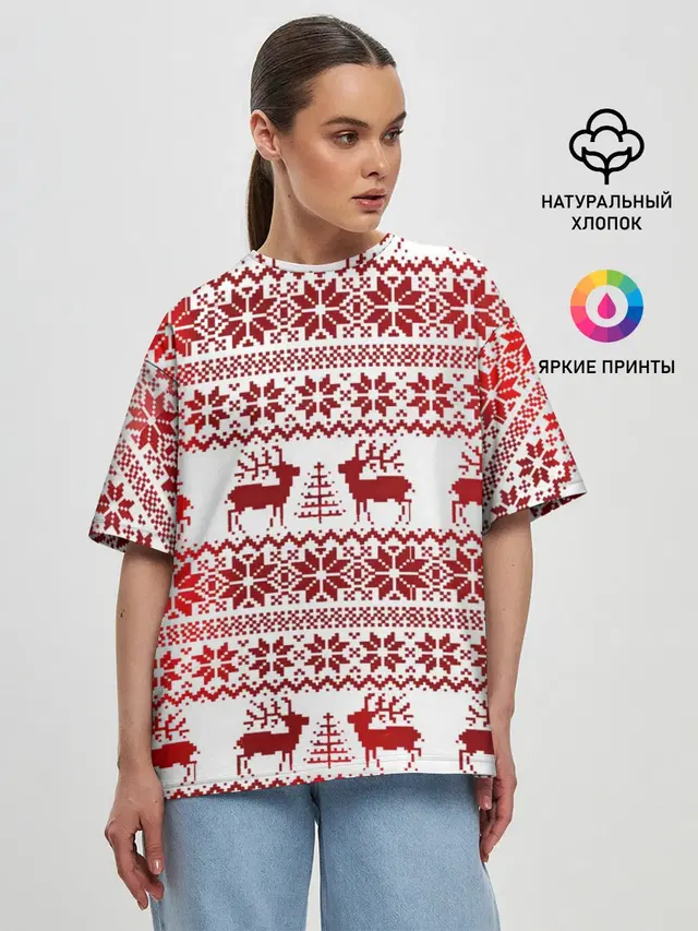 Женская футболка оверсайз