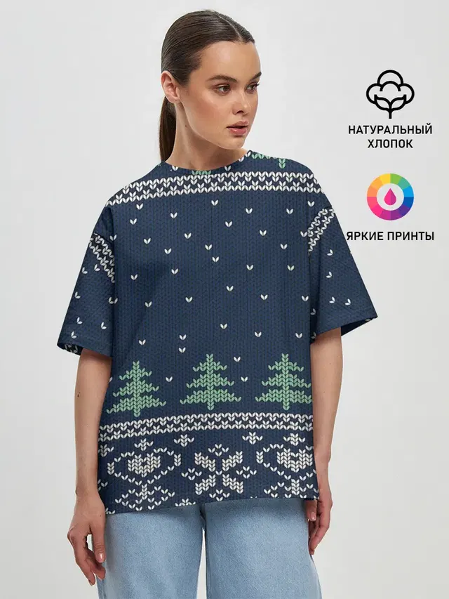Женская футболка оверсайз