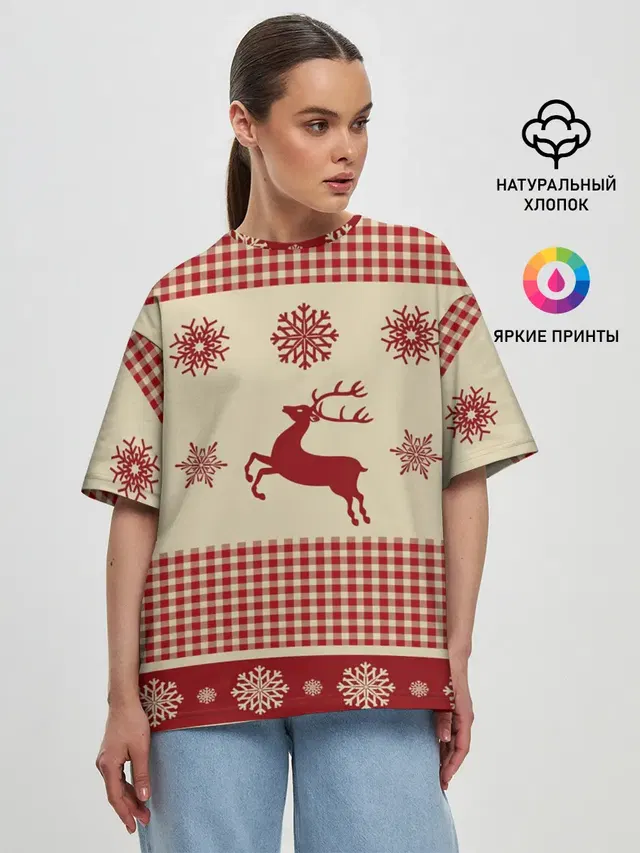 Женская футболка оверсайз