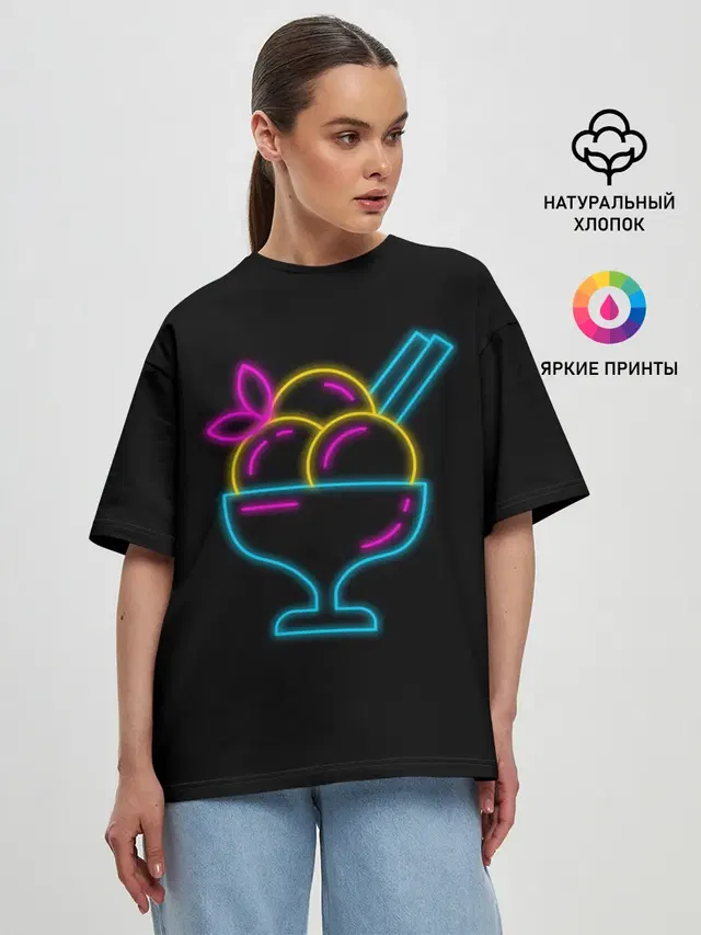 Женская футболка оверсайз