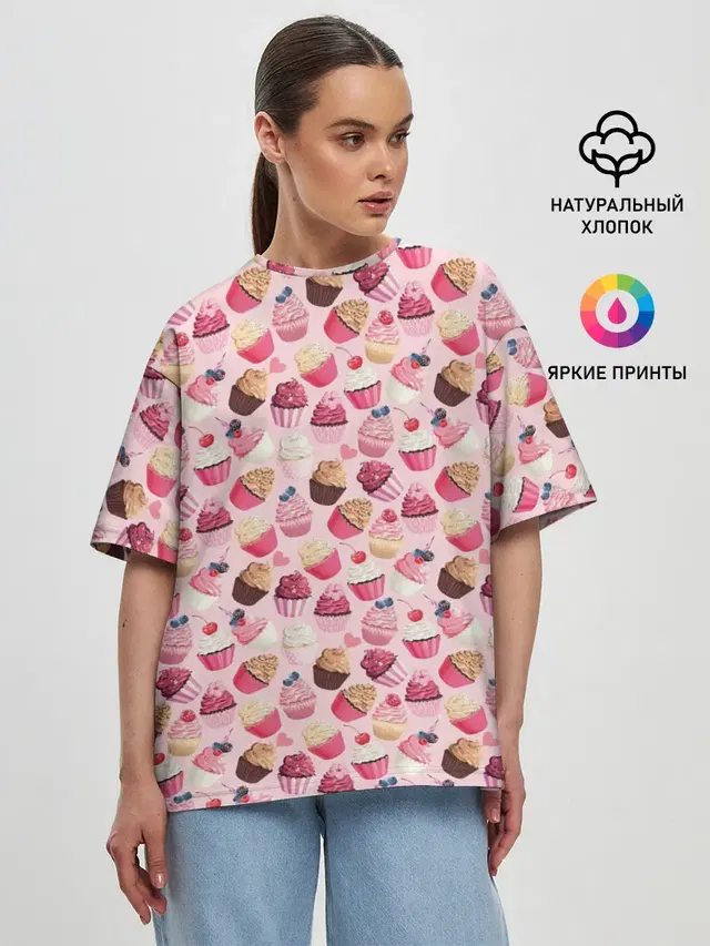 Женская футболка оверсайз