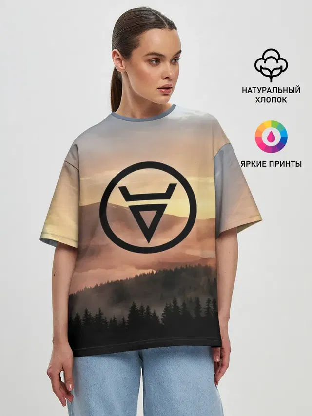 Женская футболка оверсайз