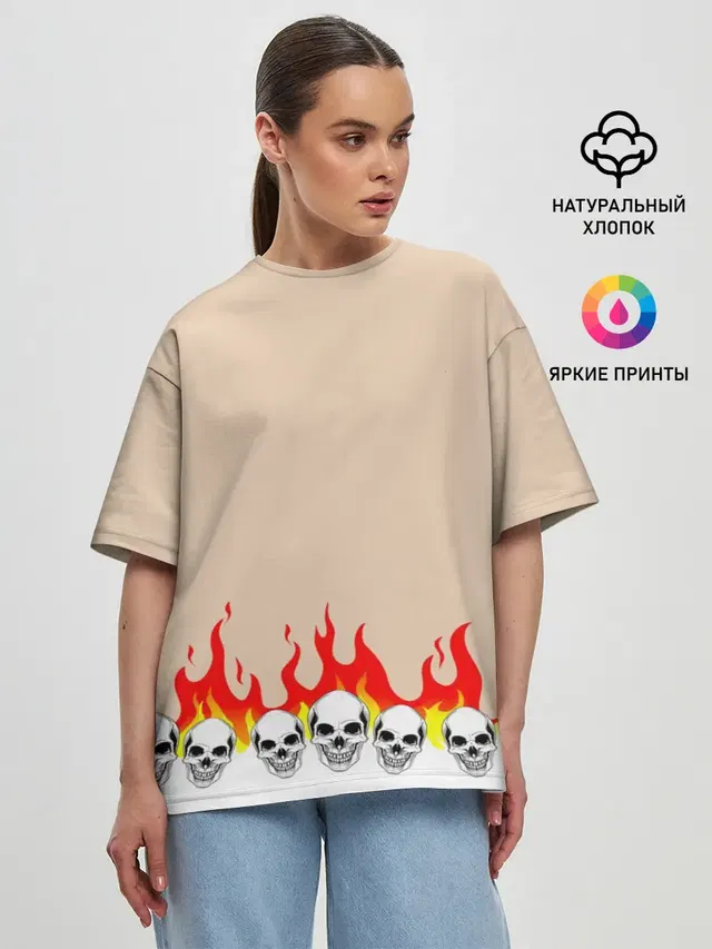 Женская футболка оверсайз