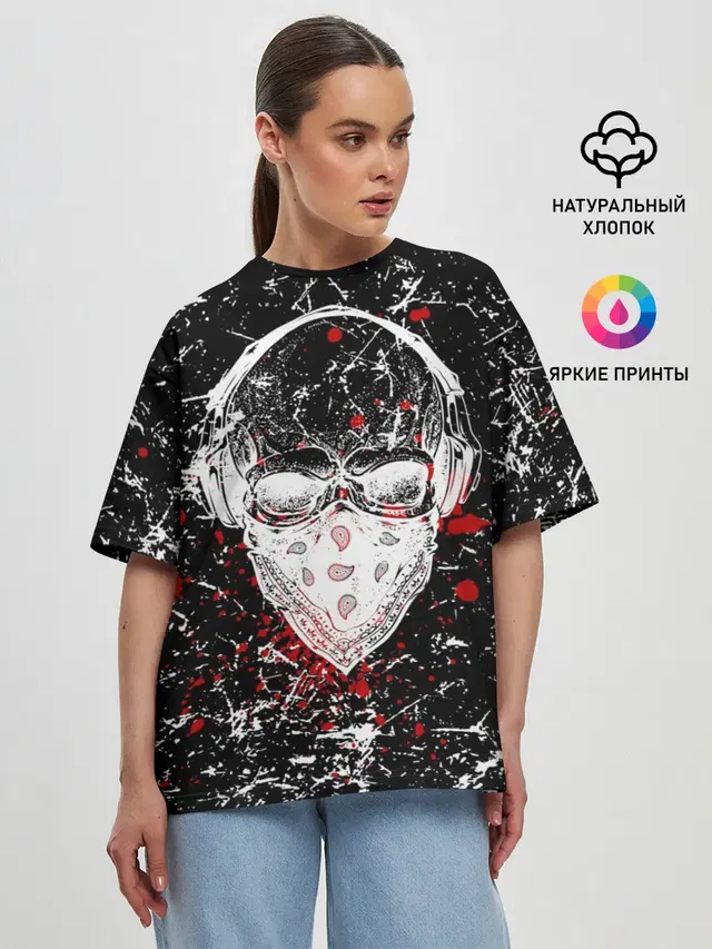 Женская футболка оверсайз