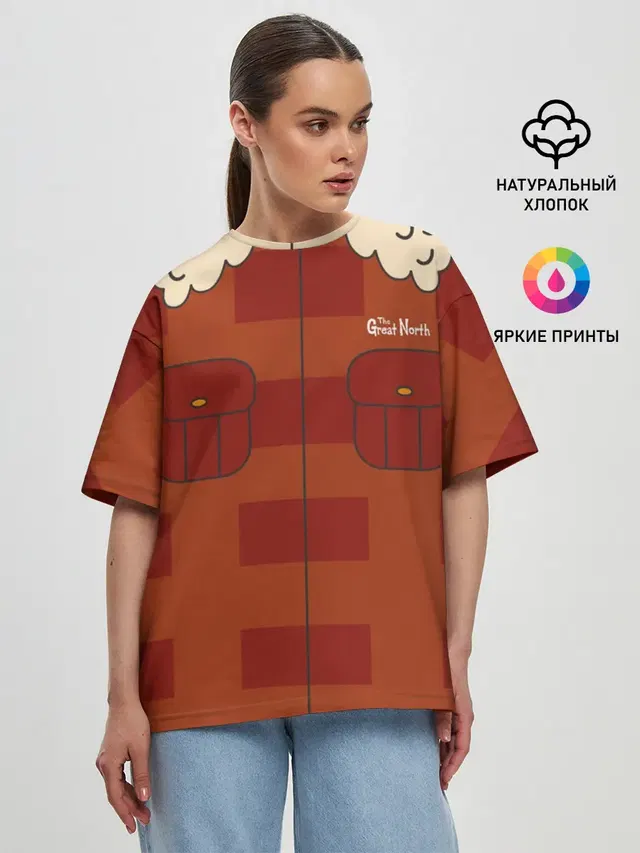 Женская футболка оверсайз