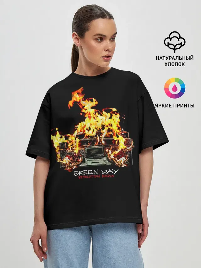 Женская футболка оверсайз