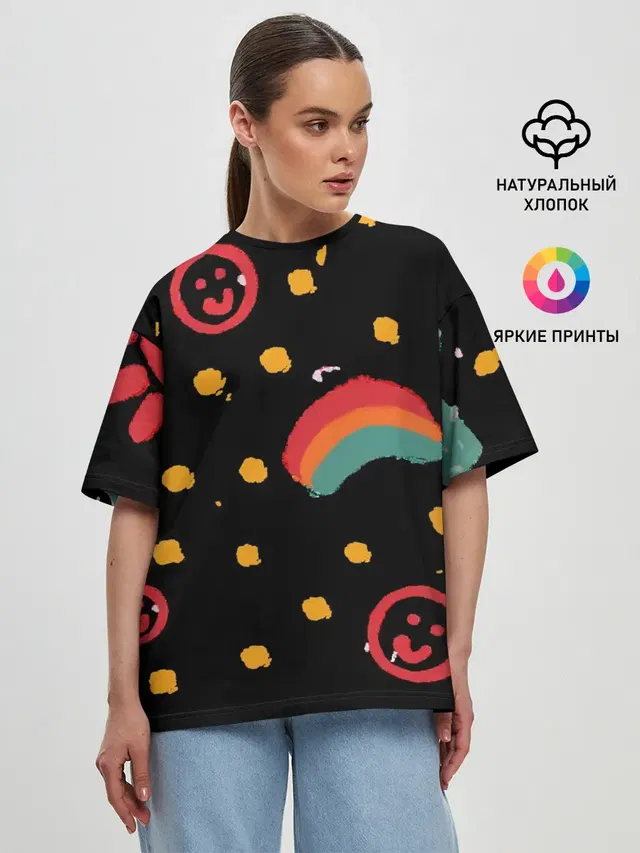 Женская футболка оверсайз