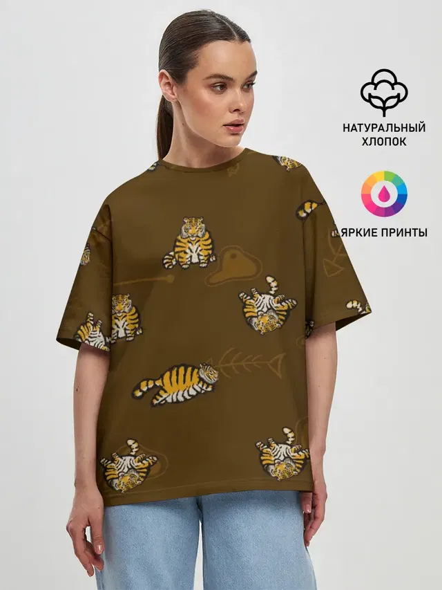 Женская футболка оверсайз