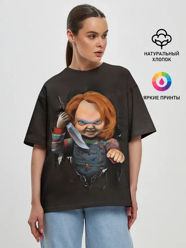 Женская футболка оверсайз