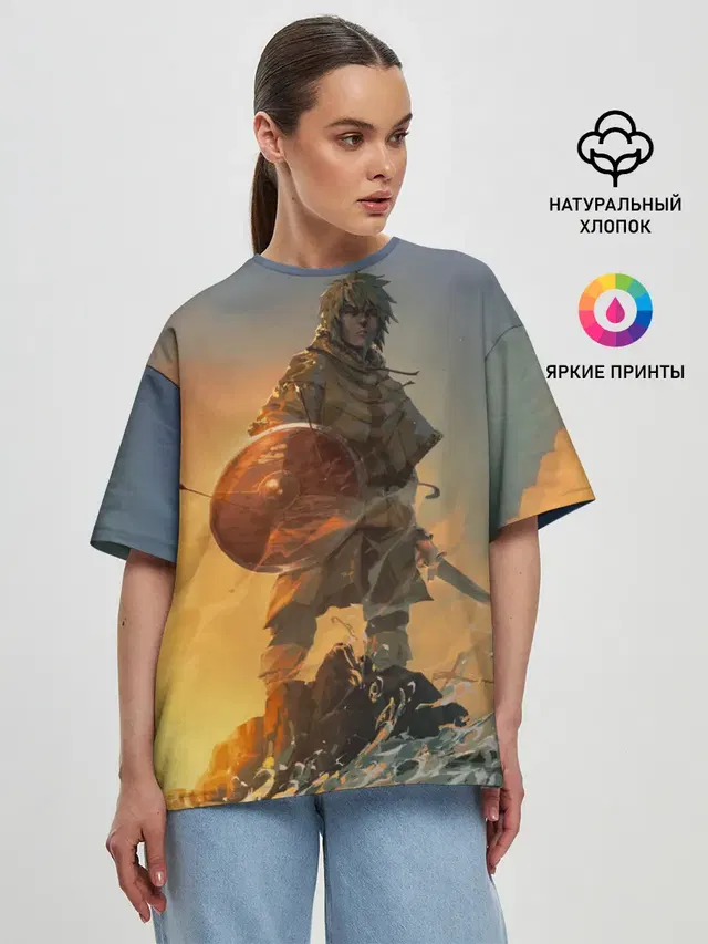 Женская футболка оверсайз