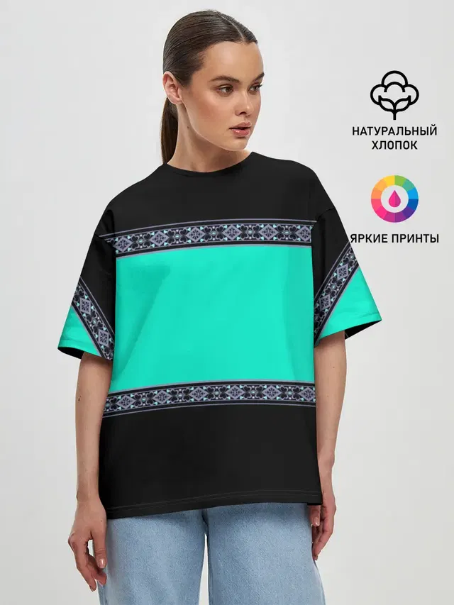 Женская футболка оверсайз