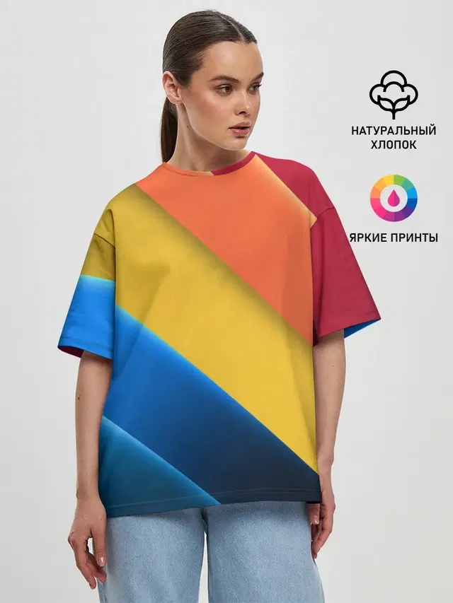 Женская футболка оверсайз