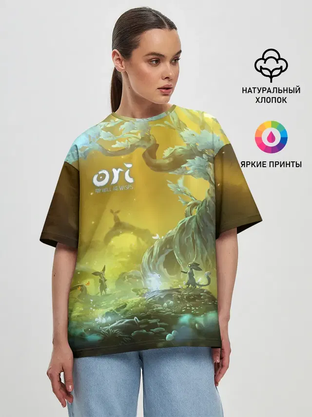 Женская футболка оверсайз