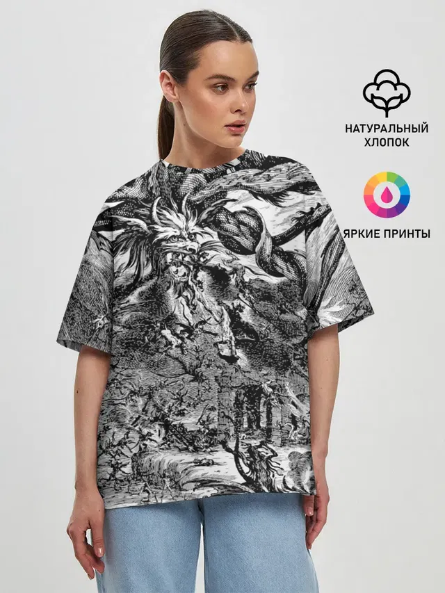 Женская футболка оверсайз