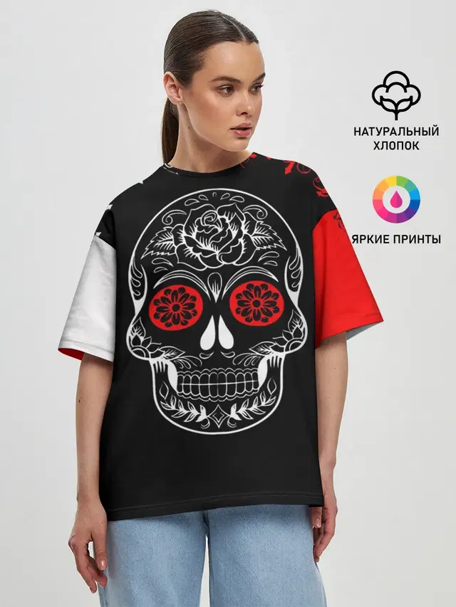 Женская футболка оверсайз