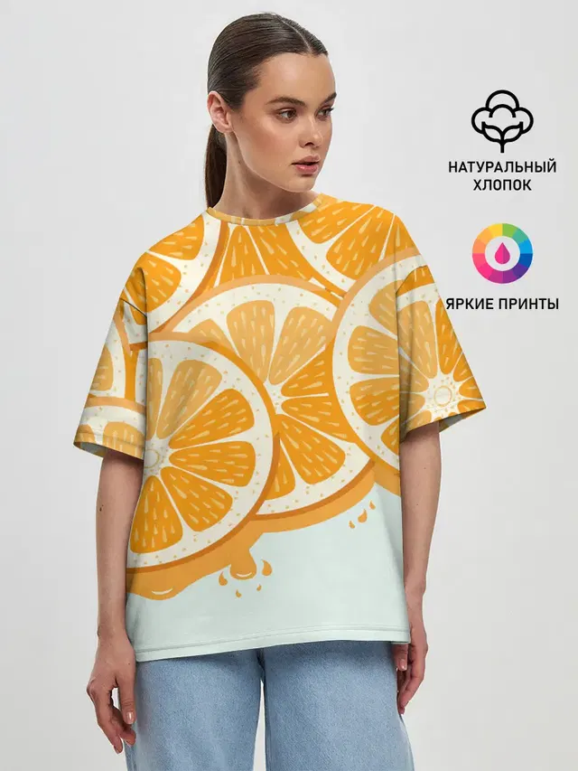 Женская футболка оверсайз