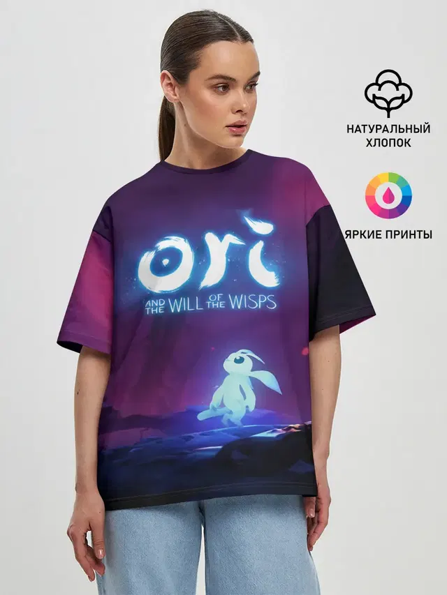 Женская футболка оверсайз