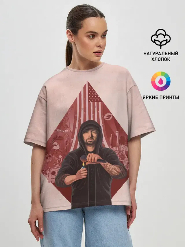 Женская футболка оверсайз