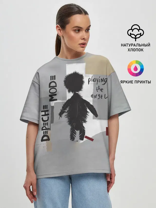 Женская футболка оверсайз