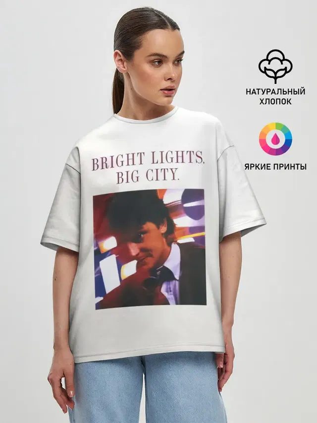 Женская футболка оверсайз с принтом «Depeche Mode — Bright Lights, Big City - Depeche Mode»
