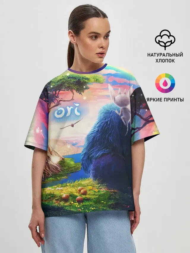 Женская футболка оверсайз