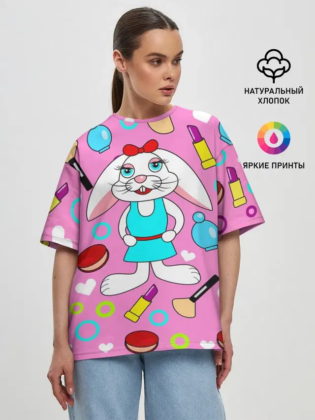 Женская футболка оверсайз